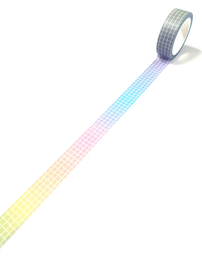 Pastel Rainbow Grid Washi Tape