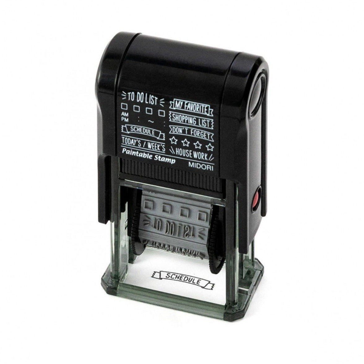 Midori rotating list stamp product photo