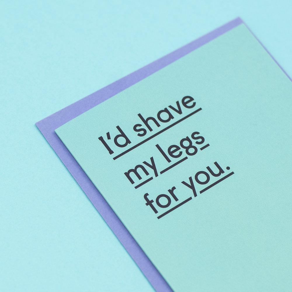 Shave my legs-Cards-twin pines-nóta póca