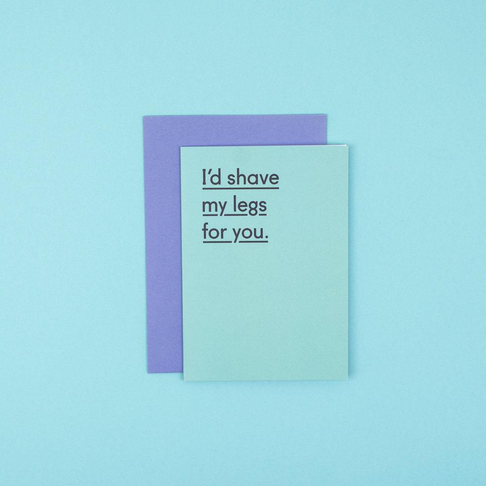 Shave my legs-Cards-twin pines-nóta póca
