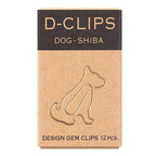 Midori Shiba dog shaped paper clips mini box product photo