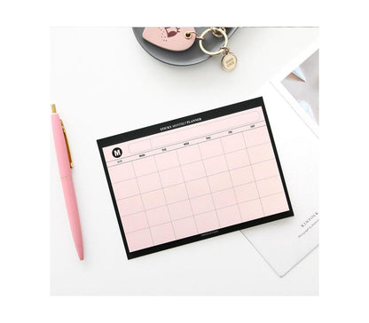 Sticky Monthly Planner - Pink-Sticky Notes-Iconic-nóta póca