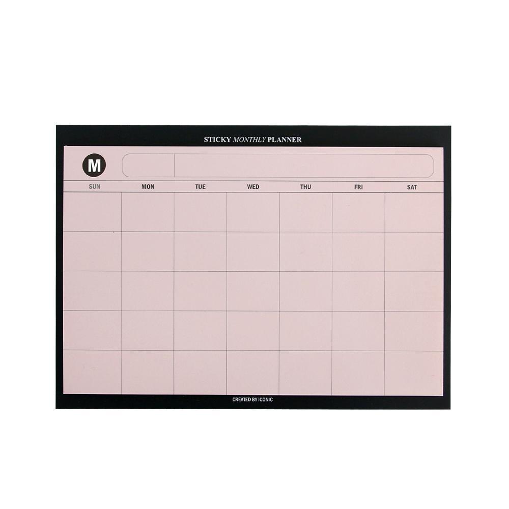 Sticky Monthly Planner - Pink-Sticky Notes-Iconic-nóta póca