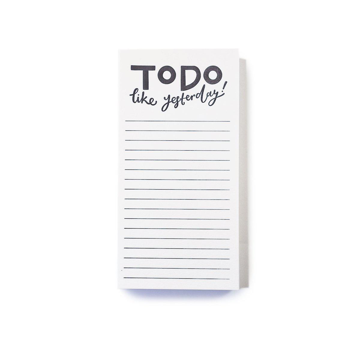 To Do Like Yesterday List Pad-Task Pads-Hunter Paper Co.-nóta póca