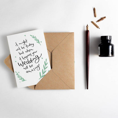 Wedding Postponement Card 'When It Happens…'-Cards-Hunter Paper Co.-nóta póca