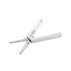 Midori white compact retractable scissors closed