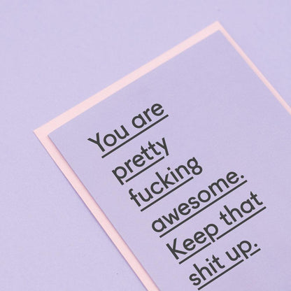 You are pretty fucking awesome. Keep that shit up-Cards-twin pines-nóta póca