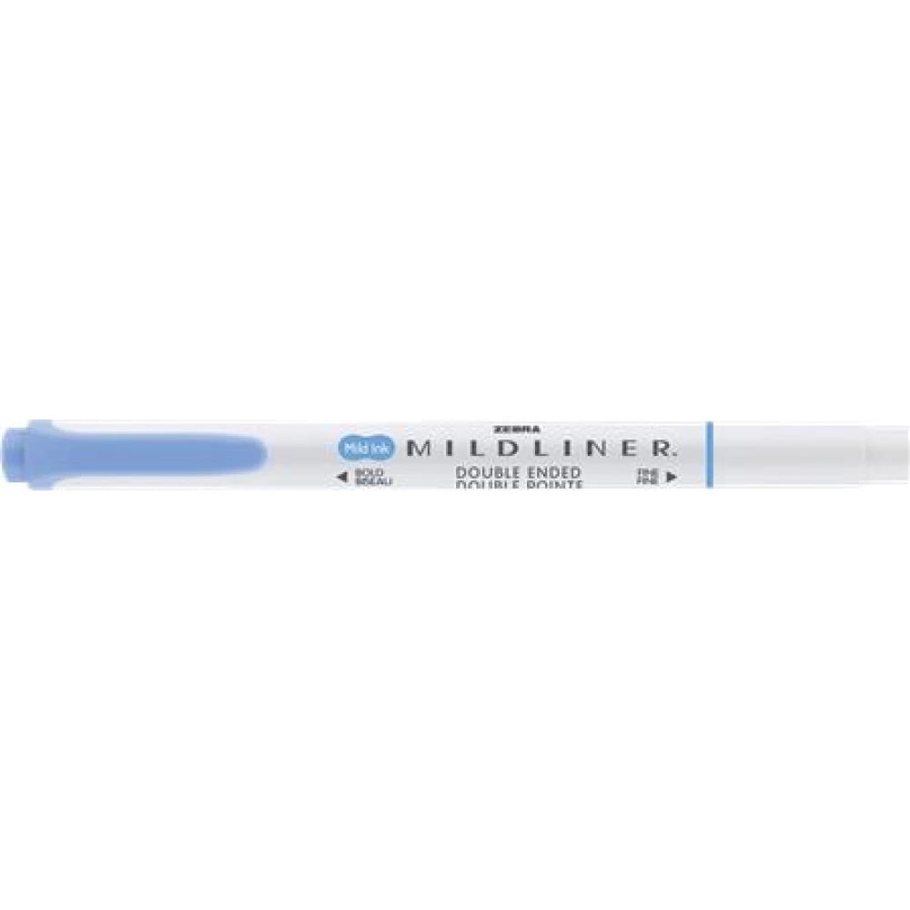 Zebra Mildliner dual-tip highlighter in cool blue