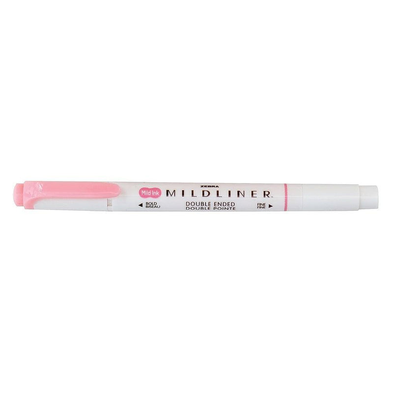 Zebra Mildliner Highlighter Mild Pink-Pens-Zebra-nóta póca